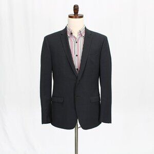 Calvin Klein 42R Gray Solid 2-Button Sport Coat Blazer Jacket P283